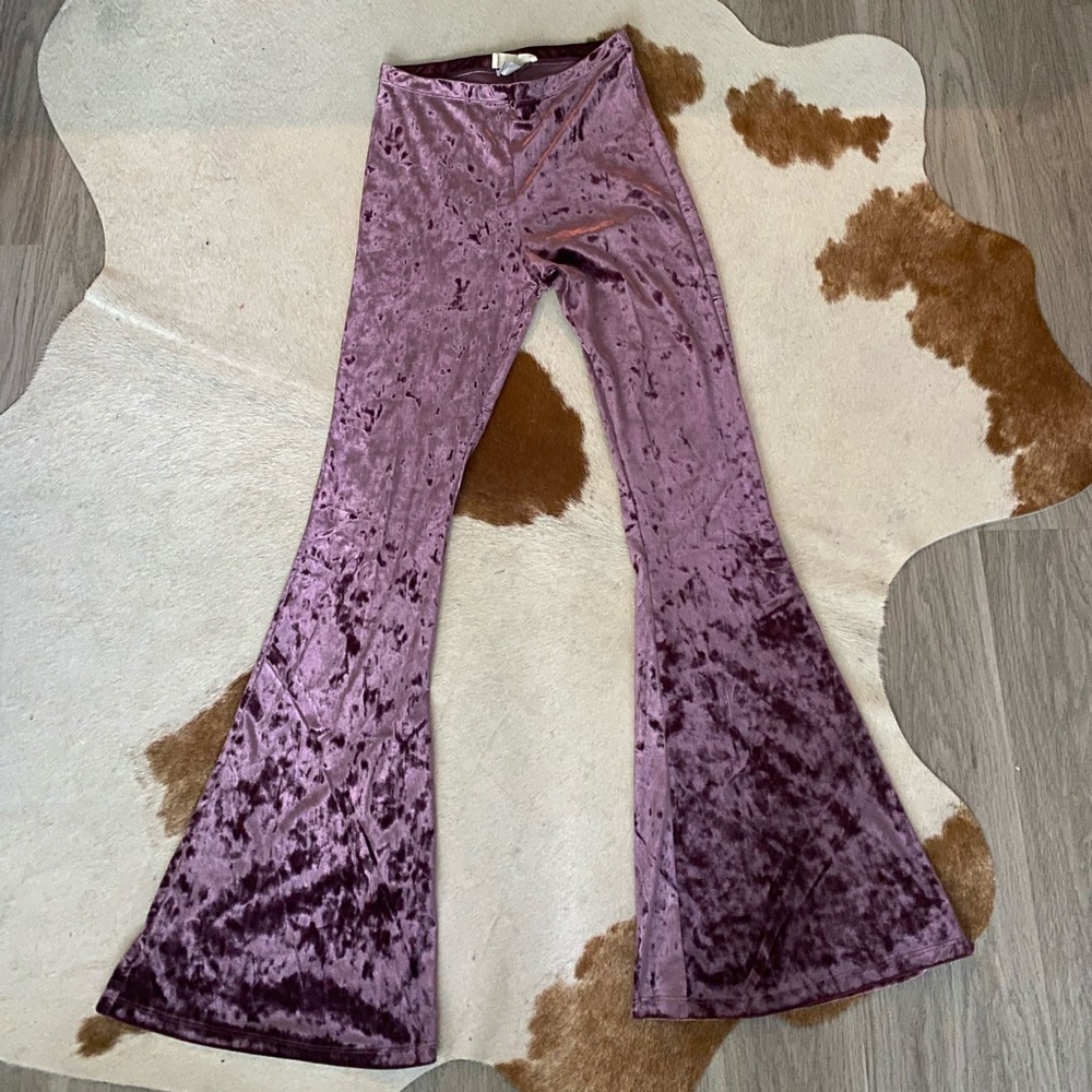 Purple Velvet Flare Pant! 💜